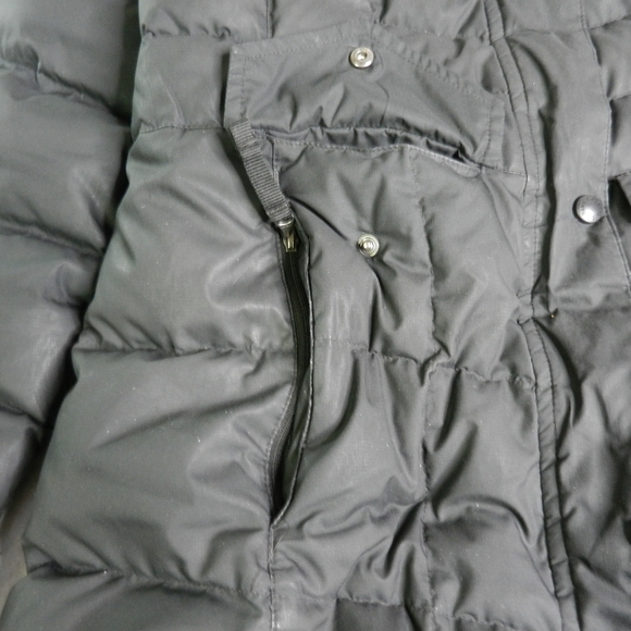 LL Bean Jacket Womens XS Black Down Trench Pertex Classic Downtek Waterproof - Picture 3 of 16